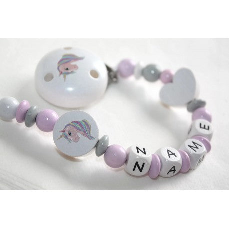Personalized Wooden Pacifier Clip – Unicorn Baby Gift