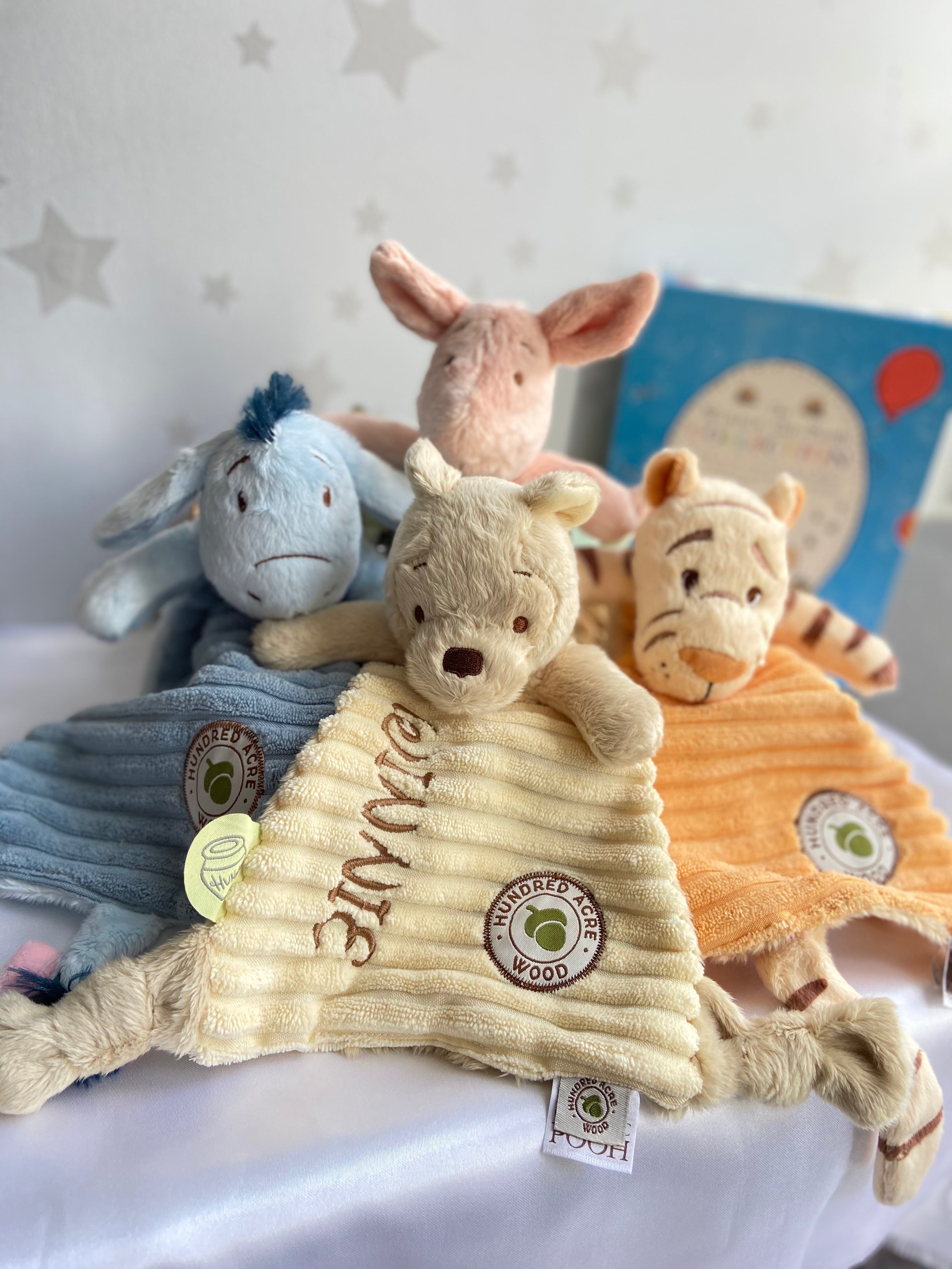 Personalised Winnie-the-Pooh Baby Comfort Blanket | Embroidered with Name