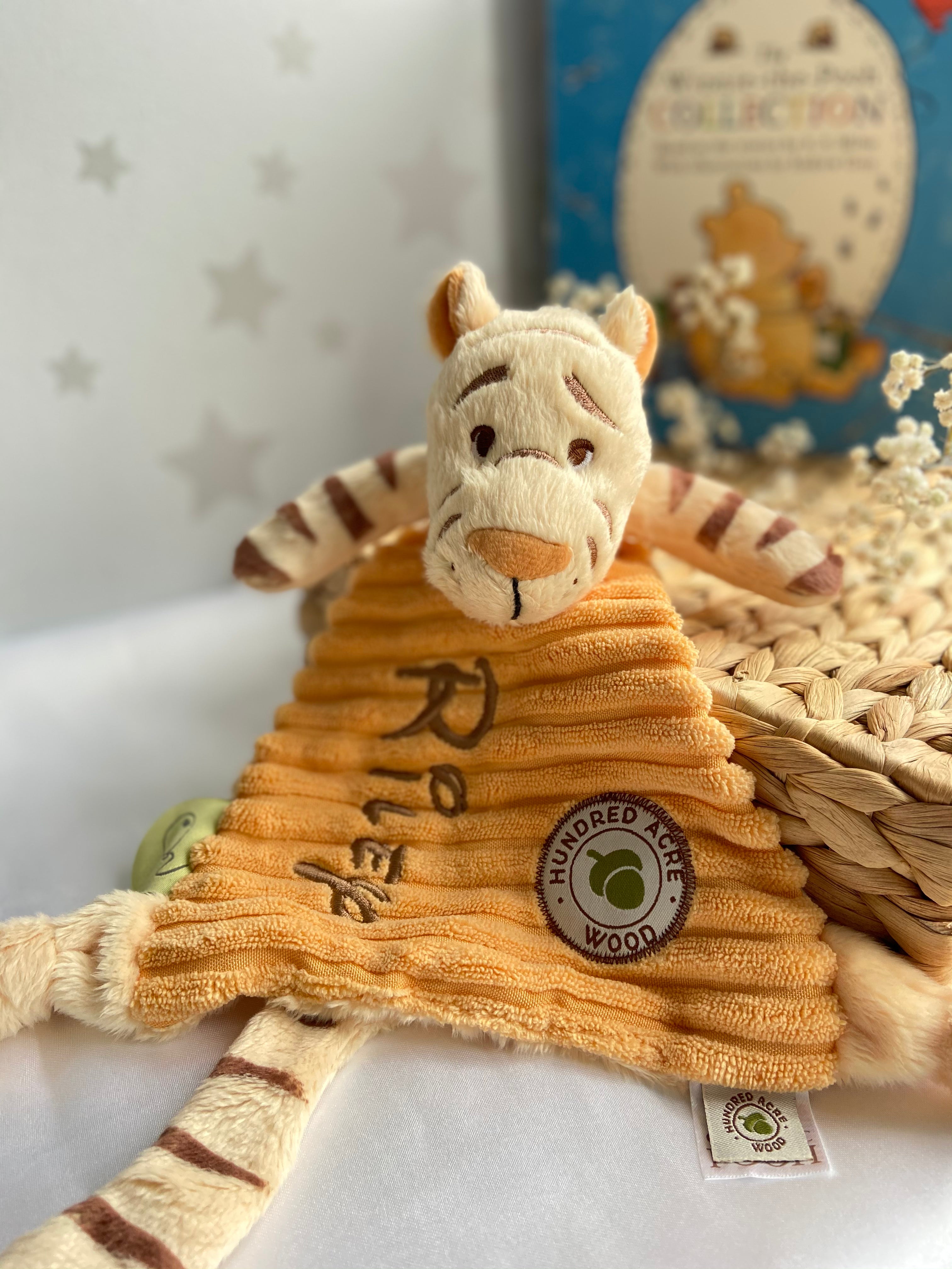 Personalised Tigger Baby Comfort Blanket | Embroidered with Name