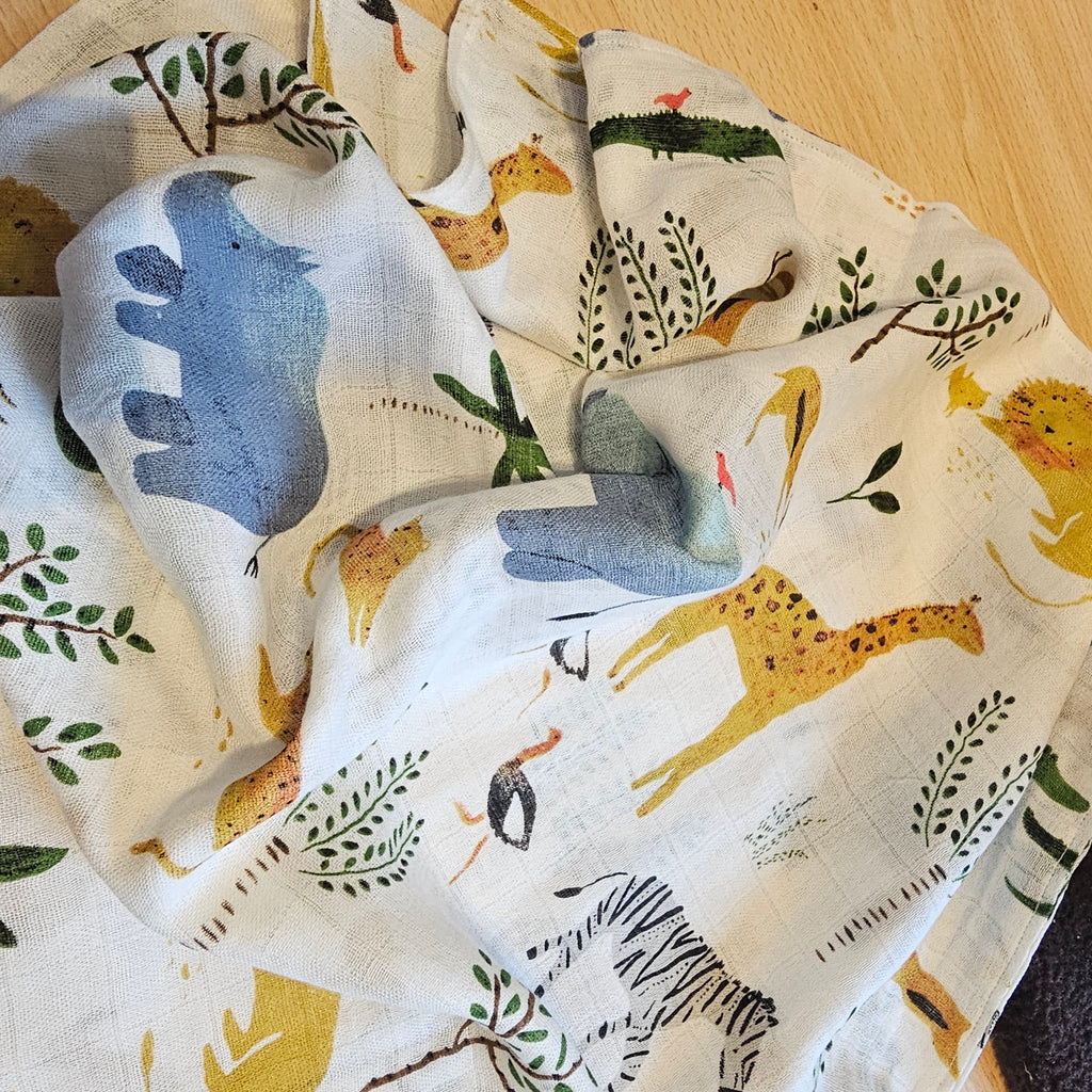 Safari Dreams Muslin Swaddle Blanket