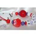 Personalized Wooden Pacifier Clip – Red Owl Baby Gift