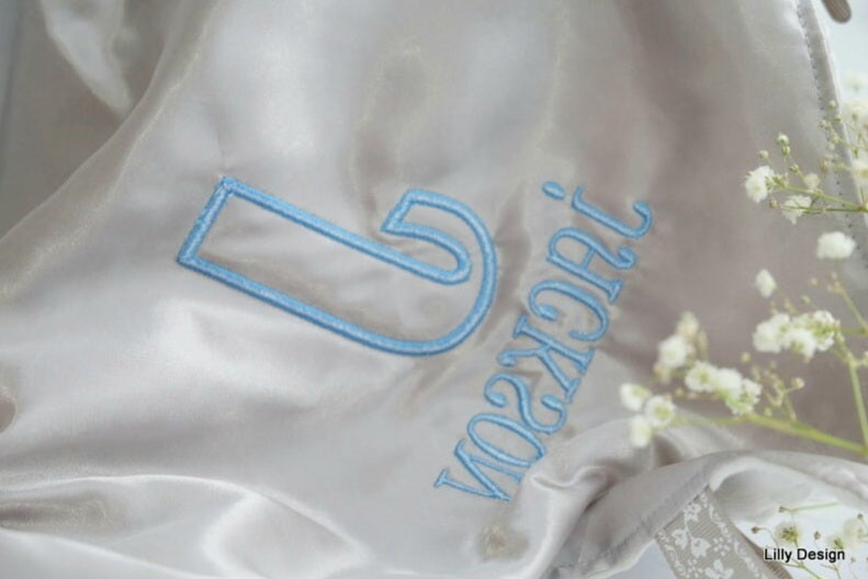 Personalised Baby Soft Dimple Comforter Taggy, taggie tag, Blanket Boy Gift - BLUE