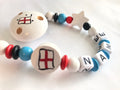 Personalised Wooden Bead Dummy Clip – British Flag