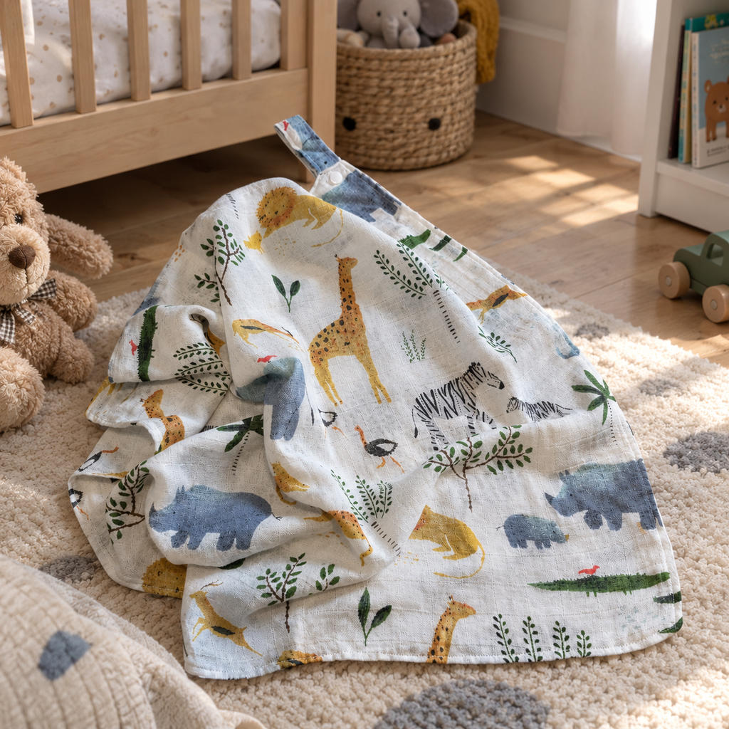 Safari Dreams Muslin Swaddle Blanket