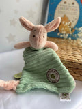 Personalised Piglet Baby Comfort Blanket | Embroidered with Name
