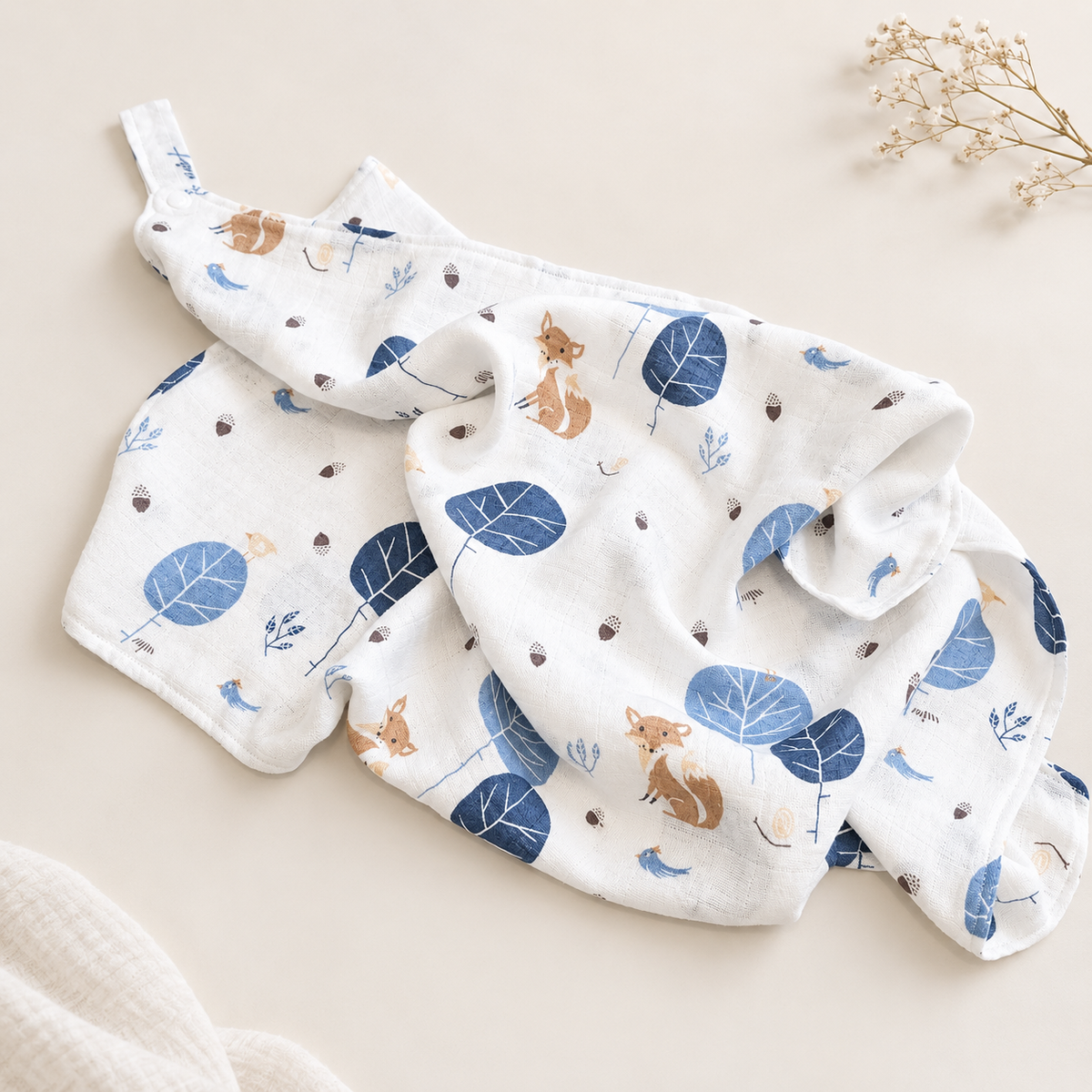 Fox Muslin Baby Blanket