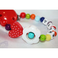 Personalised Wooden Dummy Clip,  Teething Chain - Colorful